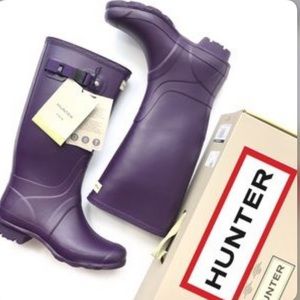 Hunter Rainboots; Purple; Size 8, hardly worn